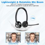 Casque audio USB avec microphone rotatif 360°, anti-bruit actif, pour centre d'appels, Webex, Zoom – Image 7