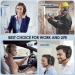 Casque audio sans fil avec microphone, Bluetooth 5.2, anti-bruit actif, pour centre d’appels – Image 6