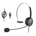 Casque audio USB avec microphone rotatif 330°, à une oreille, anti-bruit, pour centre d’appels