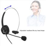 Casque audio USB avec microphone rotatif 330°, à une oreille, anti-bruit, pour centre d’appels – Image 5
