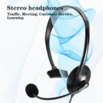 Casque audio filaire avec microphone, anti-bruit, à une oreille, pour centre d’appels – Image 3