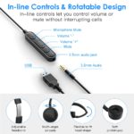 Casque audio USB avec microphone 2 en 1, annulation active du bruit, pour centre d'appels – Image 4