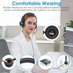 Casque audio USB avec microphone 2 en 1, annulation active du bruit, pour centre d'appels – Image 3