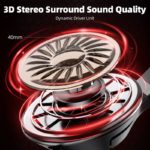 Casque de jeu sans fil avec microphone, UG01, supra-auriculaire, dongle USB 2.4Ghz, Bluetooth 5.0 – Image 4