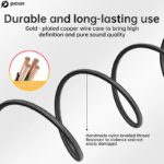 Casque audio supra-auriculaire, C60, avec micro et contrôle du volume, Jack 3.5mm, Noir – Image 5