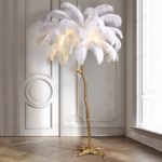 Lampadaire palmier à plume d’autruche, 8 coloris, de 60 à 200 cm – Image 2