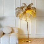 Lampadaire palmier à plume d’autruche, 8 coloris, de 60 à 200 cm – Image 4