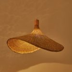 Suspension en bambou, lampe avec chapeau de paille, E27, de 30 à 80 cm – Image 4