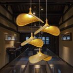 Suspension en bambou, lampe avec chapeau de paille, E27, de 30 à 80 cm – Image 2