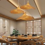 Suspension en bambou, lampe avec chapeau de paille, E27, de 30 à 80 cm – Image 3