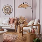 Lampadaire à arc en rotin tricoté, bambou, 180 cm – Image 4