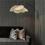 Lampadaire à arc en rotin tricoté, bambou, 180 cm – Image 2