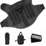 Ensemble de harnais, laisse, vêtement et accessoires tactiques en nylon, pour chien, 6 pièces – Image 4