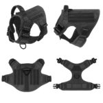 Ensemble de harnais, laisse, vêtement et accessoires tactiques en nylon, pour chien, 6 pièces – Image 3