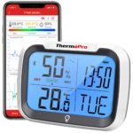 Thermomètre et hygromètre connecté, Bluetooth, rétro éclairage, station de météo