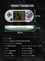 Console de jeux portable, DATA FROG SF2000, écran 3" IPS, Built-in 6'000 jeux rétro – Image 8