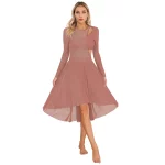 Robe de danse lyrique moderne, manches longues, paillettes, maille transparente, justaucorps
