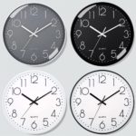 Horloge murale ronde à Quartz, silencieuse, verre antibuée et épaissi 4K, diamètre 30 cm
