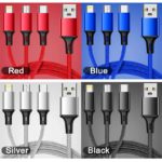 Câble de charge rapide 3 en 1, USB, pour iOS et Android – Image 6