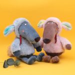 Peluche de p'tit loup et mouton mignon, avec vêtement doux et moelleux, 30 cm – Image 3
