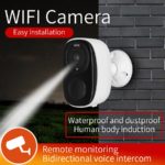 Caméra de surveillance WiFi, FHD 1080P, étanche, rechargeable, dispositif de sécurité extérieur et intérieur – Image 4
