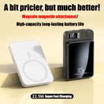 Chargeur de secours magnétique Qi, sans fil, 30'000mAh, 22.5W, charge rapide – Image 7