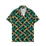 Chemise en coton pour homme, à manches courtes, décontracté, imprimé fantaisie