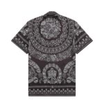 Chemise en coton pour homme, motif imprimé Barocco, à manches courtes, décontractée – Image 2