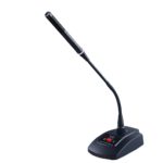 Microphone de bureau à col de cygne filaire, pour salle de conférence, réunion