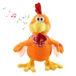 Peluche de poulet amusante, danse sur de la musique, 38 cm