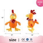 Peluche de poulet amusante, danse sur de la musique, 38 cm – Image 5
