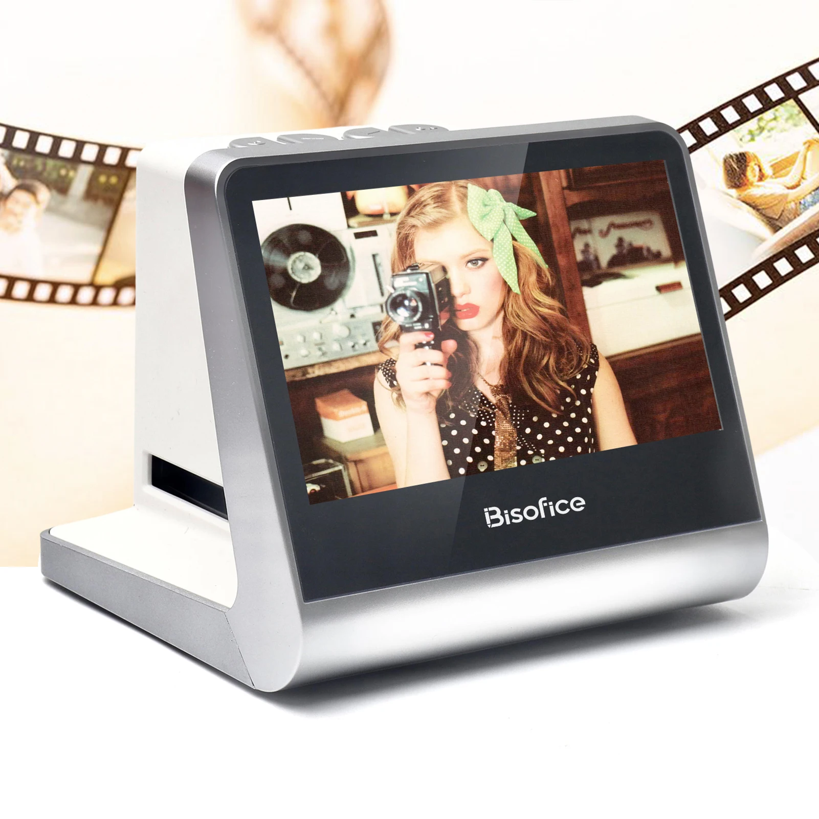 Scanner de diapositives, écran LCD couleur 5", 16 Go de Stockage