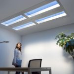 Plafonnier LED de bien-être, imitation ciel bleu intelligente, puits de lumière artificiel, à intensité réglable – Image 4