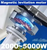 Energie éolienne à vent, 2000 à 5000W, turbine à axe vertical, générateur haute tension avec contrôleur hybride – Image 5