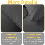 Couette en duvet d'oie, 100% coton, hydrophile et respirante, noire – Image 5