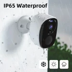 Caméra de surveillance WiFi, FHD 1080P, étanche, rechargeable, dispositif de sécurité extérieur et intérieur – Image 8