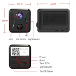 Mini caméra de sécurité 3MP, Wifi, 4G, faible consommation, détection PIR infrarouge, rechargeable – Image 10