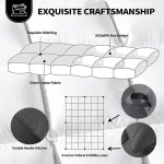 Couette en duvet d'oie, 100% coton, hydrophile et respirante, noire – Image 11