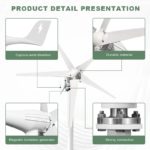 Energie éolienne à vent, 3000W, avec système hors réseau, 5 pales, pour usage domestique – Image 5