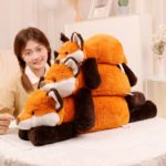 Peluche d'animaux paresseux, raton laveur, renard, crocodile, douce et confortable, de 43 à 63 cm – Image 3