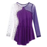 Costume de patinage artistique pour enfant, avec manches longues, pour compétition – Image 5