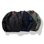Veste de pilote rembourrée en coton pour homme, blouson d'aviateur, Bomber – Image 4