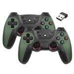 Lot de 2 manettes de jeux sans fil, 2.4G, pour console de jeux, PC, Android, large compatibilité