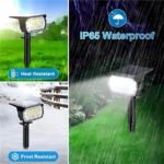 Lot de 2 projecteurs à énergie solaire, 57 LED, IP65, 3 modes d’éclairage, avec capteur de lumière – Image 4