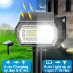 Lot de 2 projecteurs à énergie solaire, 57 LED, IP65, 3 modes d’éclairage, avec capteur de lumière – Image 3