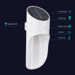 Lampe solaire murale d'extérieur à LED, étanche IP65, 1800mAh, 2 modes de luminosité, avec détecteur de mouvement – Image 9