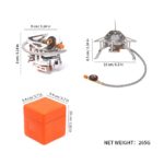 Réchaud à gaz portable et pliable, alliage d’aluminium, cuisinière de camping avec boîte – Image 8