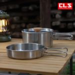 Ensemble de casseroles de camping en acier inoxydable 304, avec sac de rangement, équipement de randonnée – Image 3
