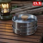 Ensemble de casseroles de camping en acier inoxydable 304, avec sac de rangement, équipement de randonnée – Image 4