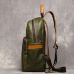 Sac à dos de voyage en cuir véritable, pour ordinateur portable jusqu'à 15", multi-poches – Image 5